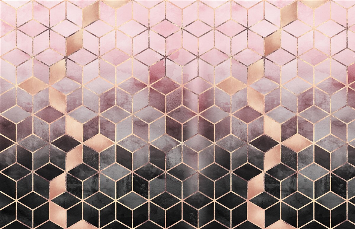 Fotobehang helling op rechthoekige segmenten