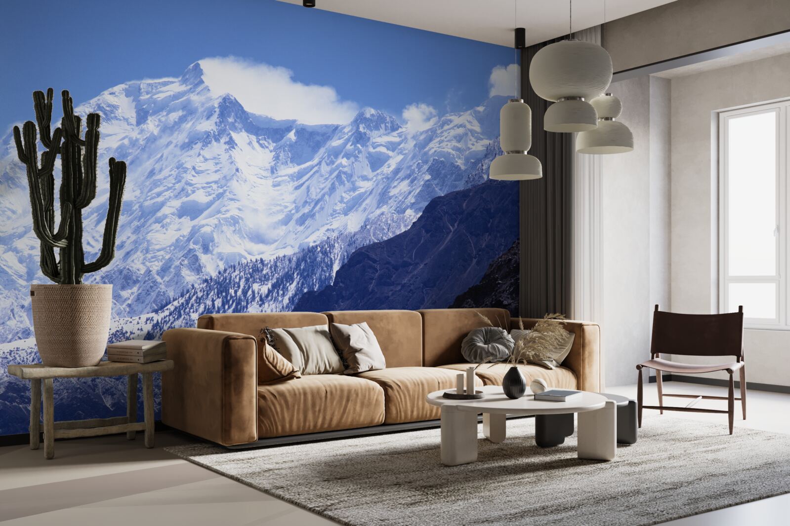 Fotobehang wolkentoppen, onwankelbaar in hun ijzige hardheid