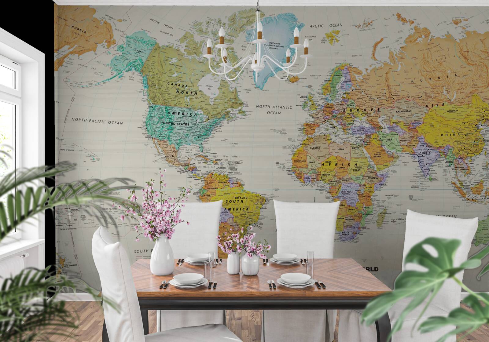 Fotobehang wereldkaart van de aarde