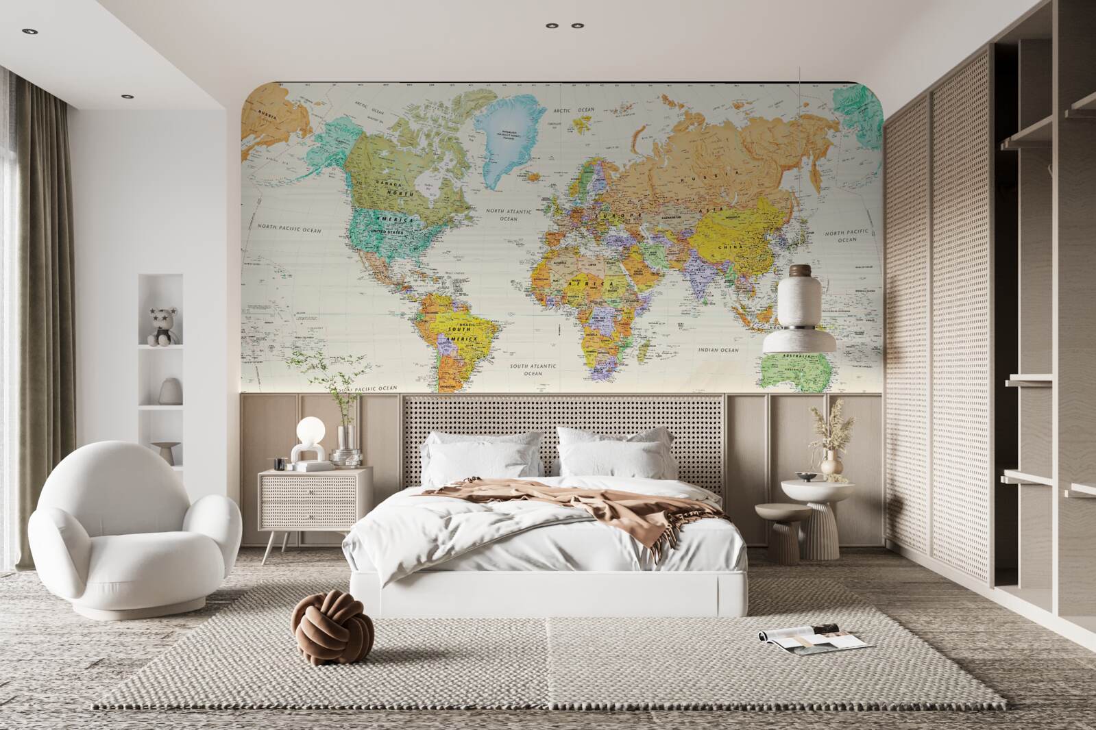 Fotobehang wereldkaart van de aarde