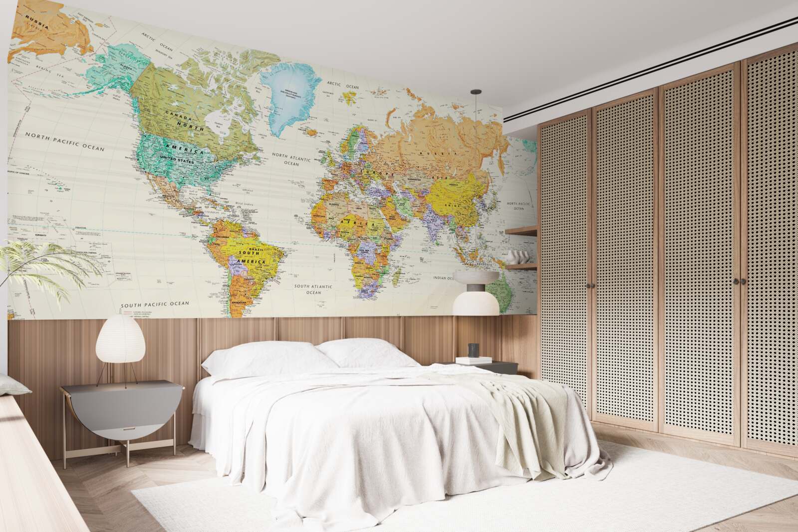 Fotobehang wereldkaart van de aarde