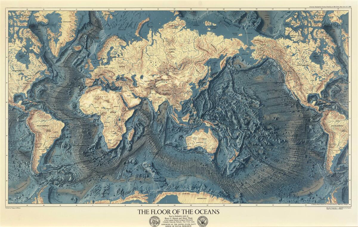 Fotobehang oceaanbodem in reliëf