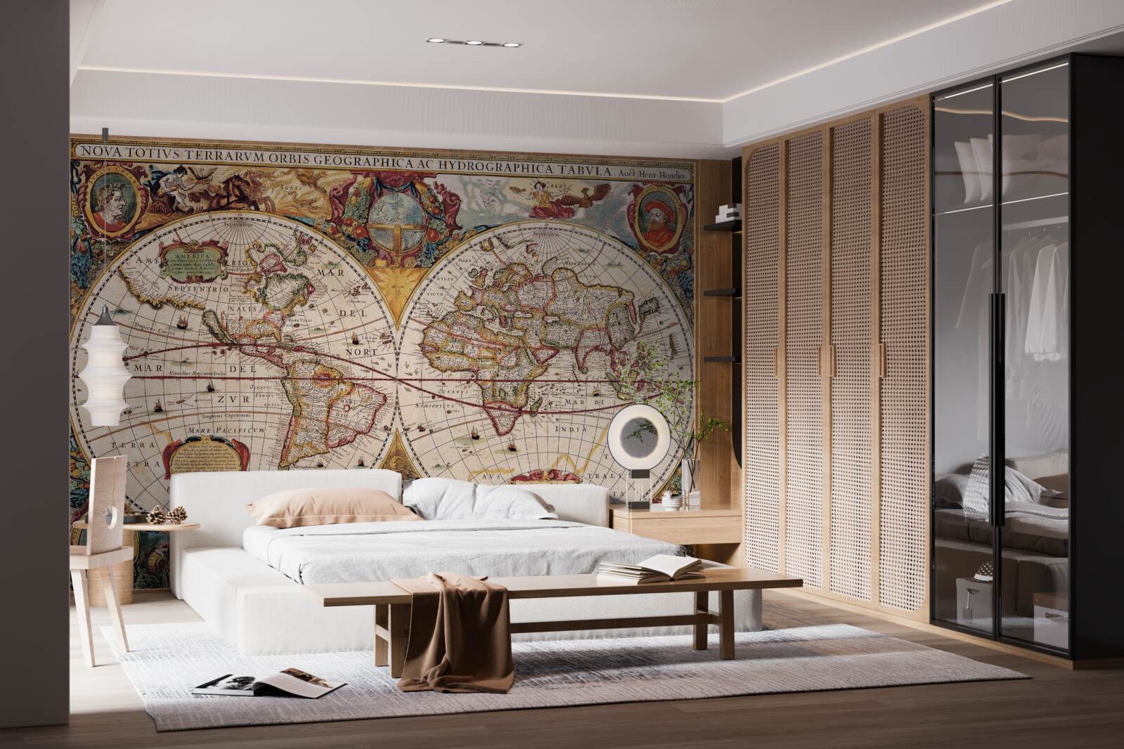 Fotobehang antieke wereldkaart