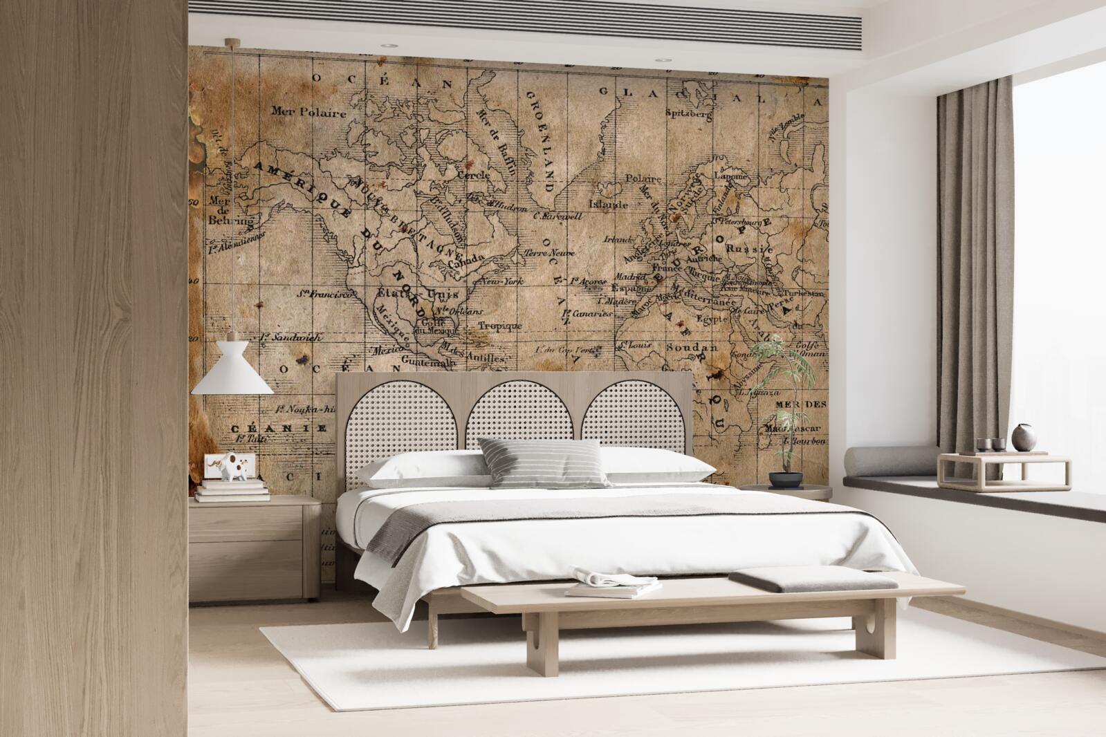 Fotobehang fragment van oude cartografie