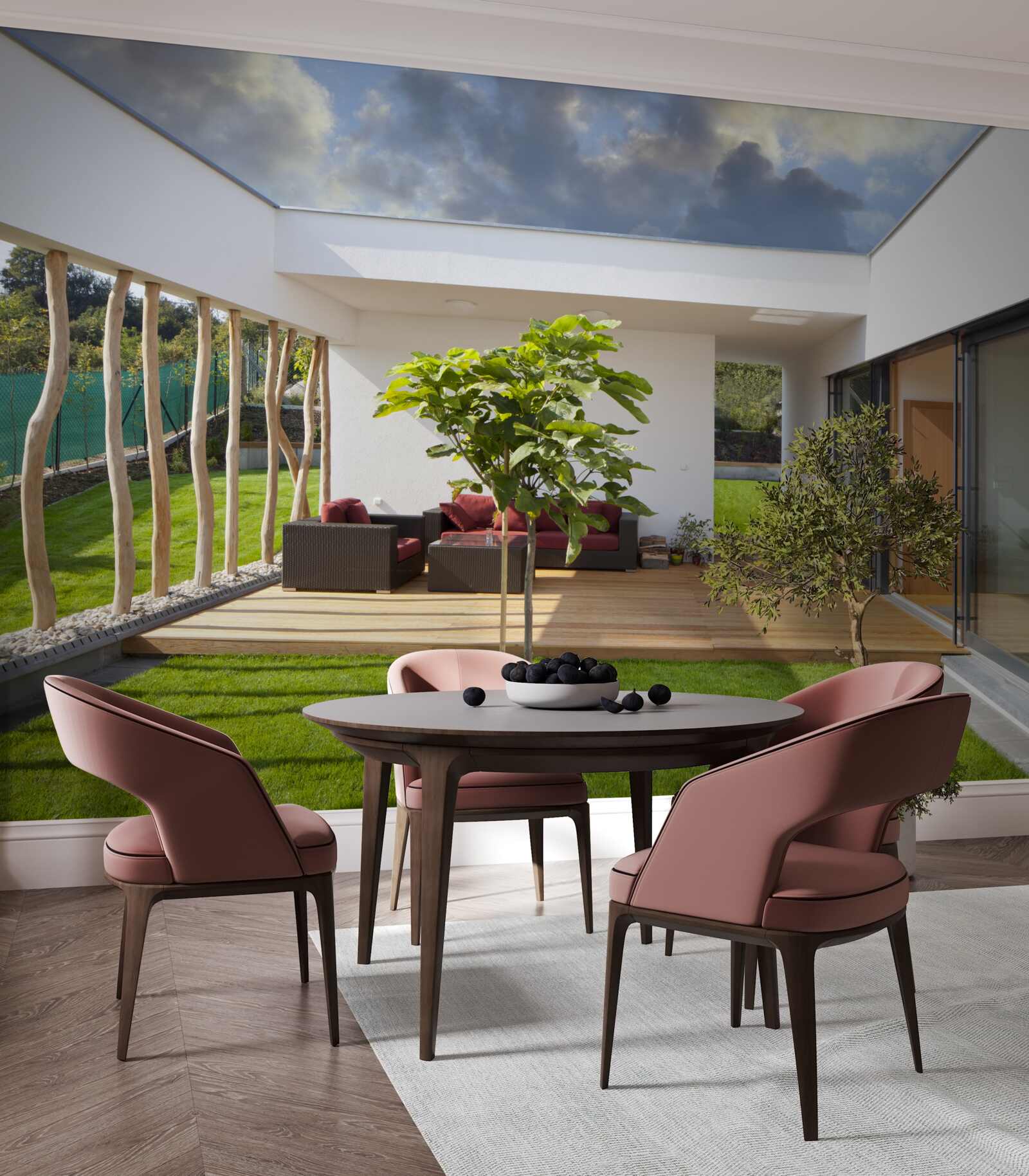 Fotobehang gemoderniseerde inrichting van een privéwoning