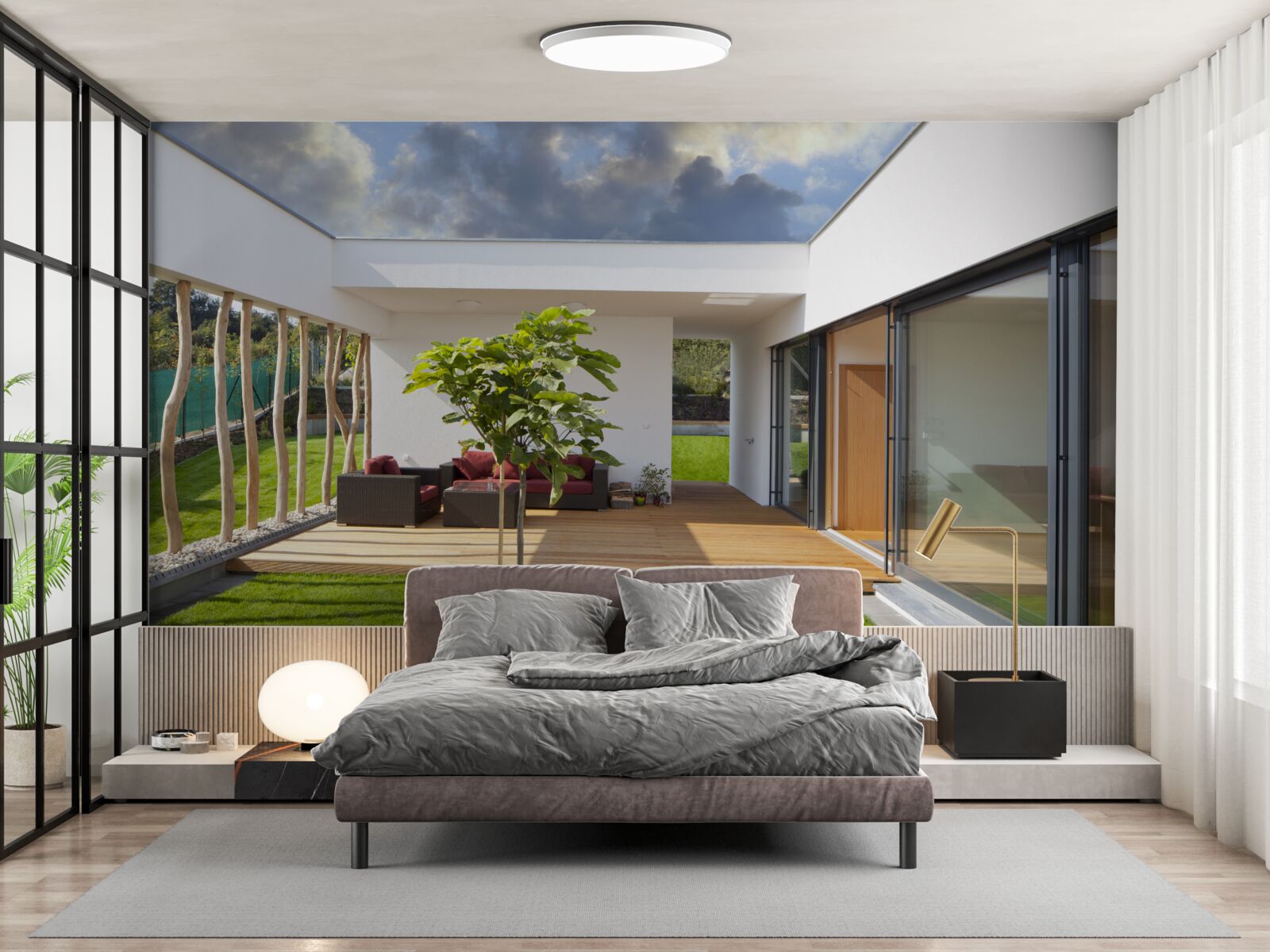 Fotobehang gemoderniseerde inrichting van een privéwoning