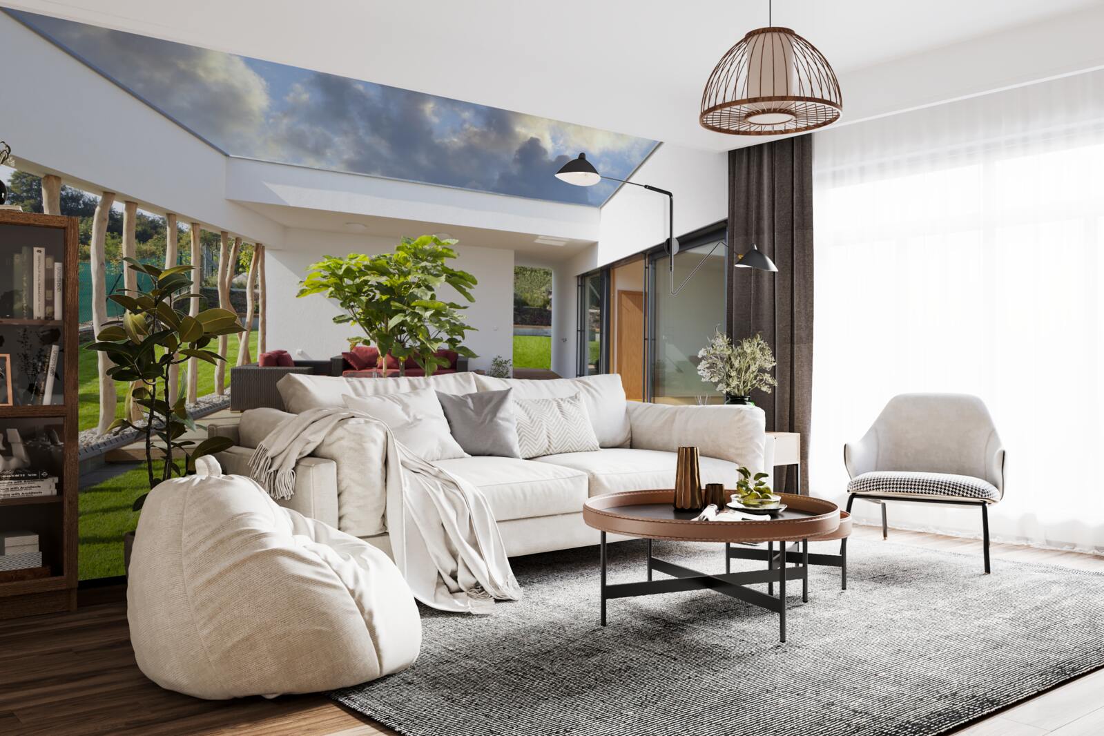 Fotobehang gemoderniseerde inrichting van een privéwoning