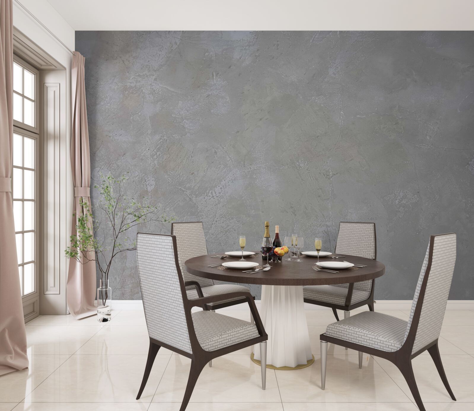 Fotobehang zilvergrijze achtergrond