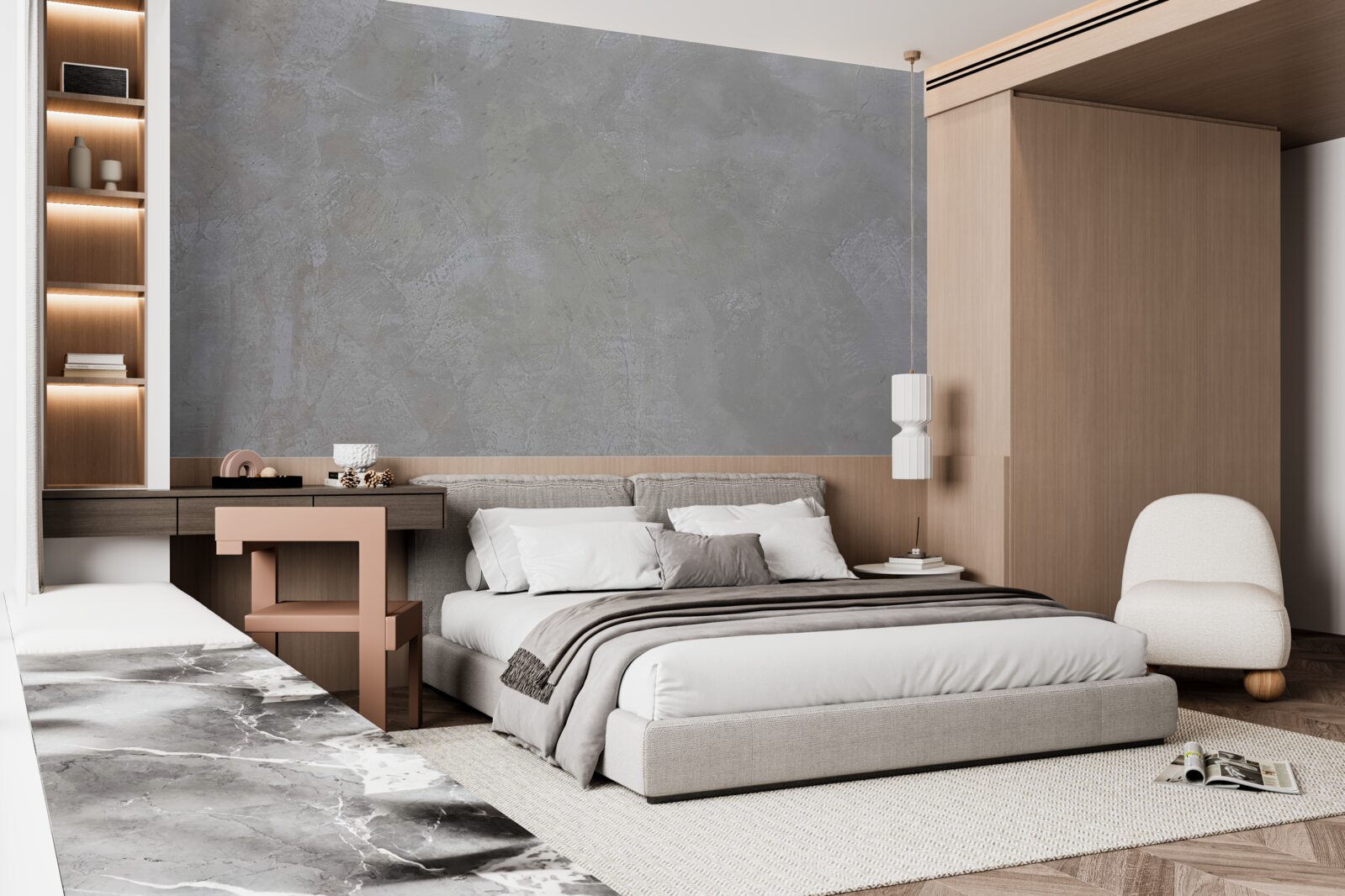 Fotobehang zilvergrijze achtergrond