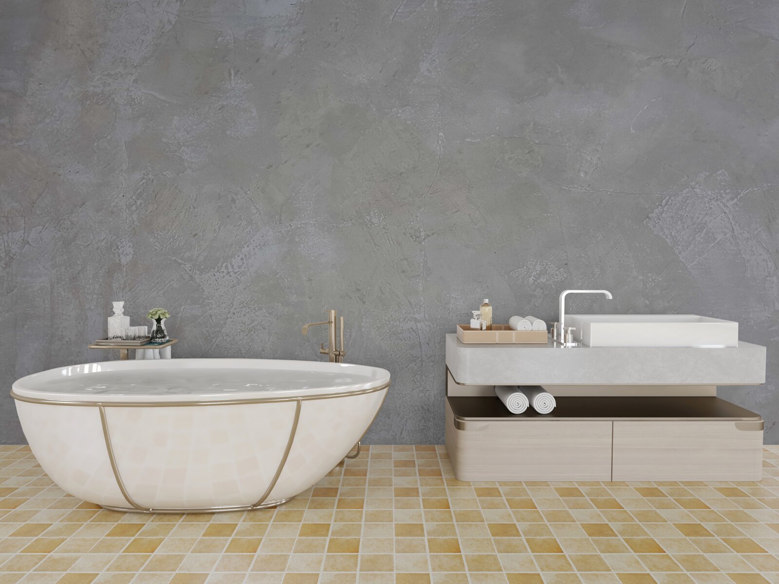 Fotobehang zilvergrijze achtergrond