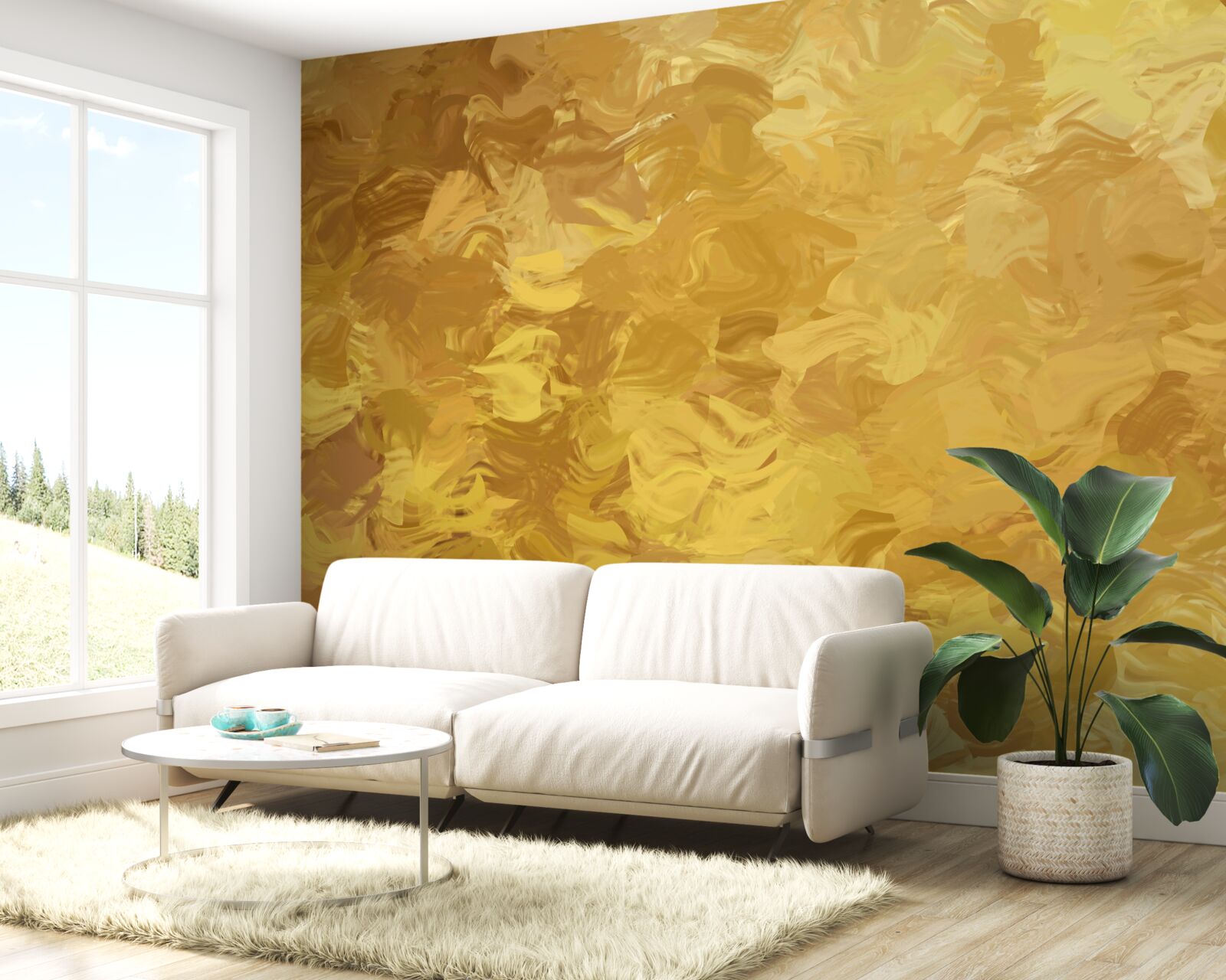 Fotobehang achtergrond met gouden textuur