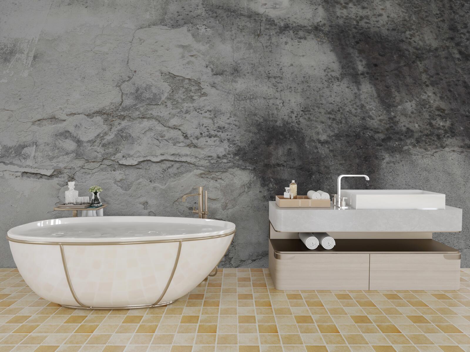 Fotobehang grijze vuilnisstructuur