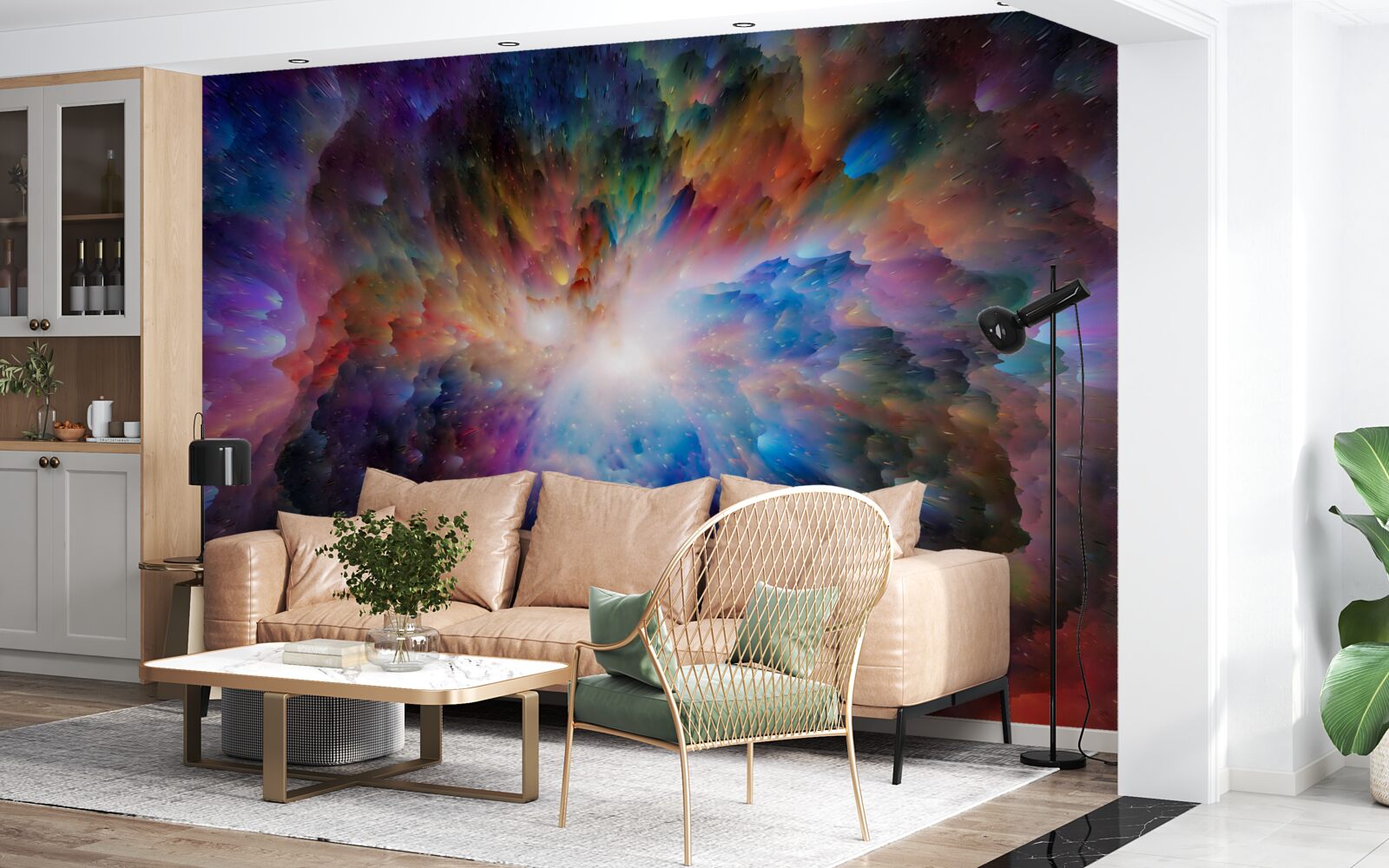 Fotobehang galactische bewolking