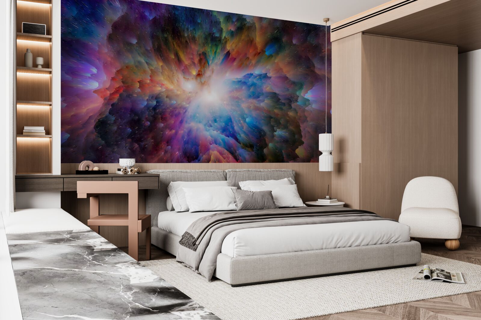 Fotobehang galactische bewolking