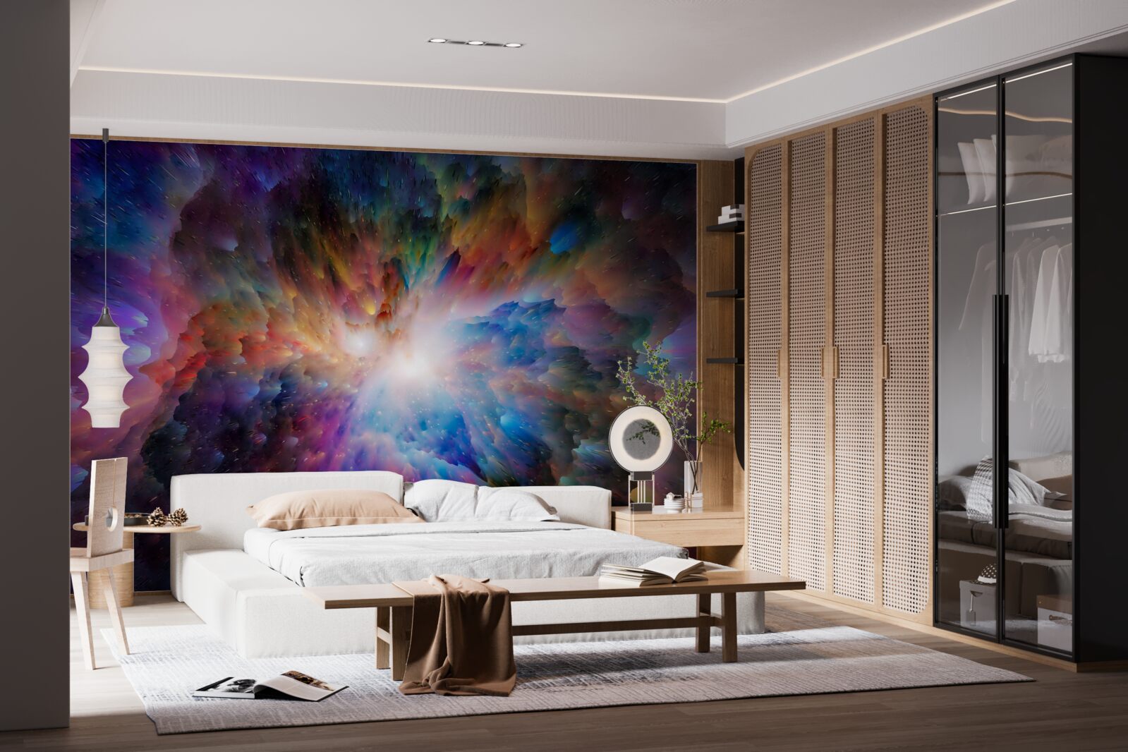 Fotobehang galactische bewolking