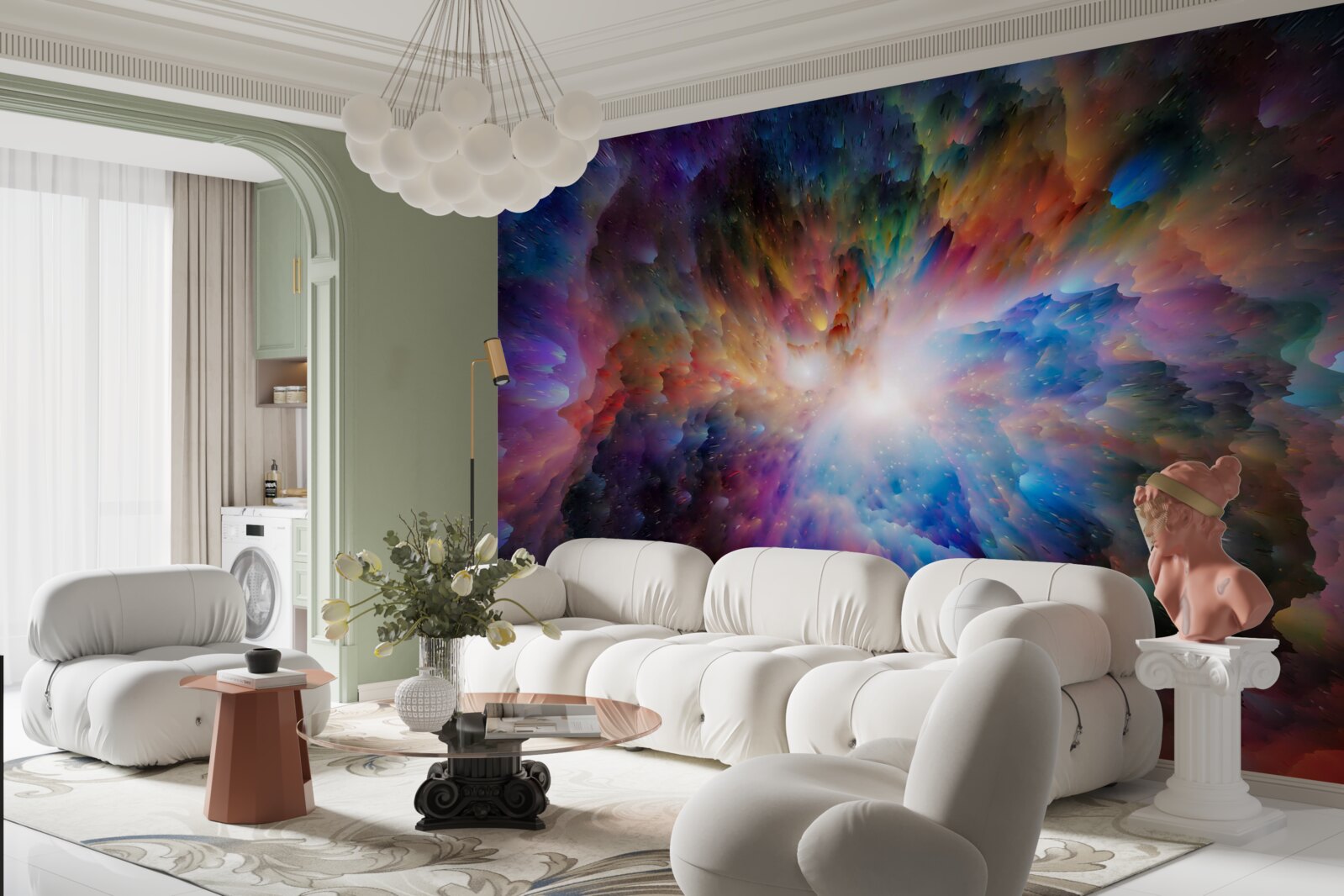 Fotobehang galactische bewolking