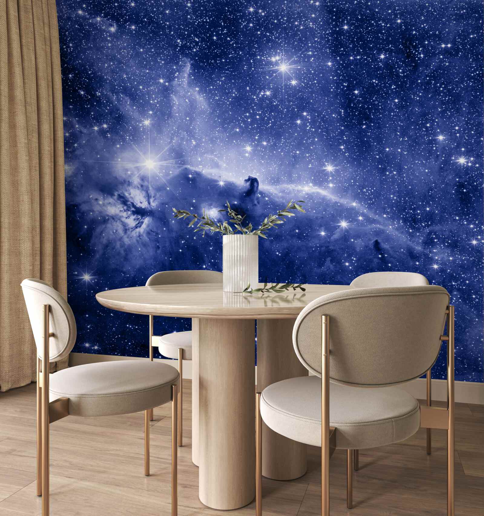 Fotobehang een nacht vol kosmische sterren