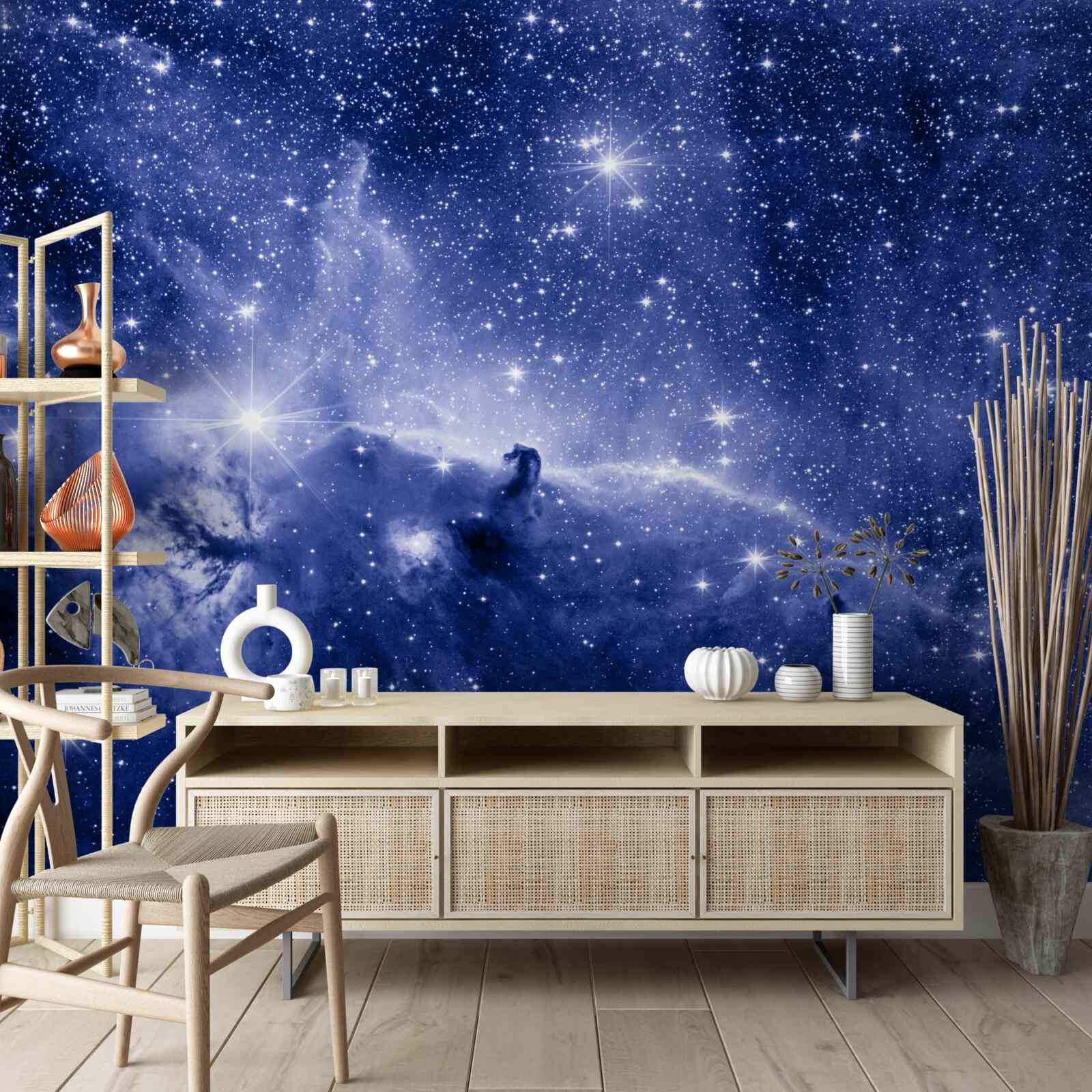 Fotobehang een nacht vol kosmische sterren