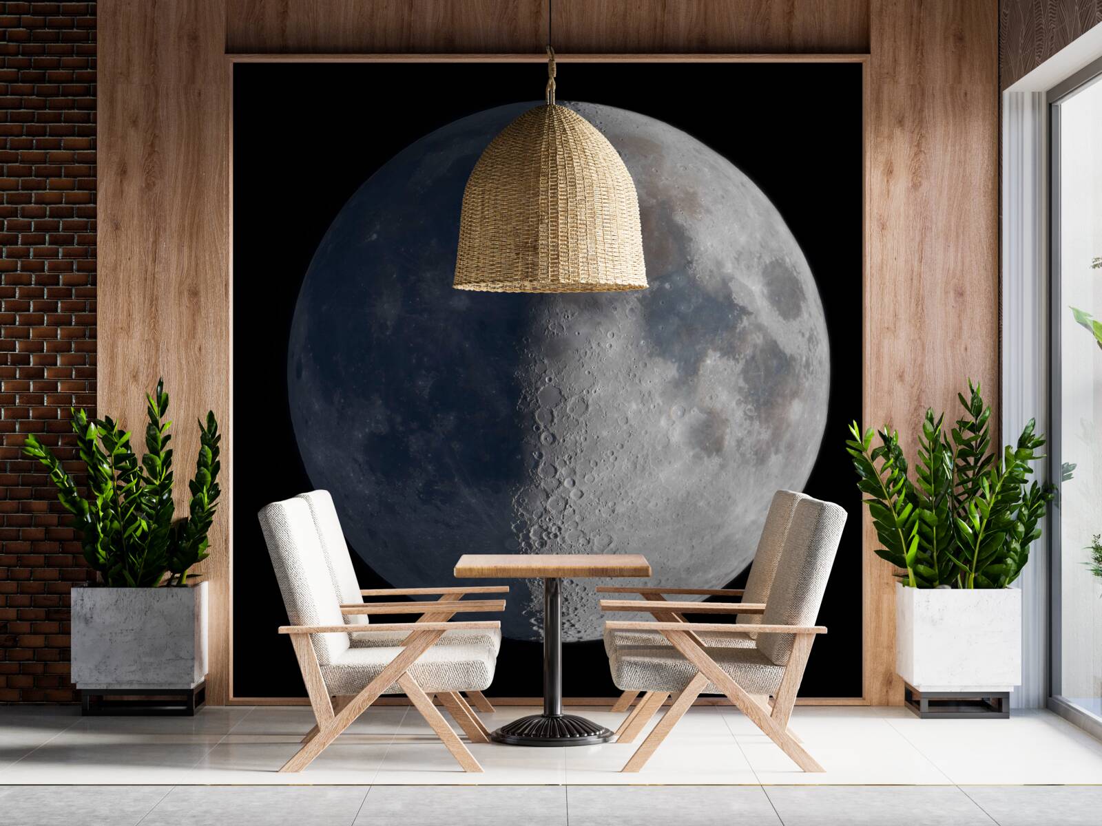 Fotobehang dagen en nachten op de maan