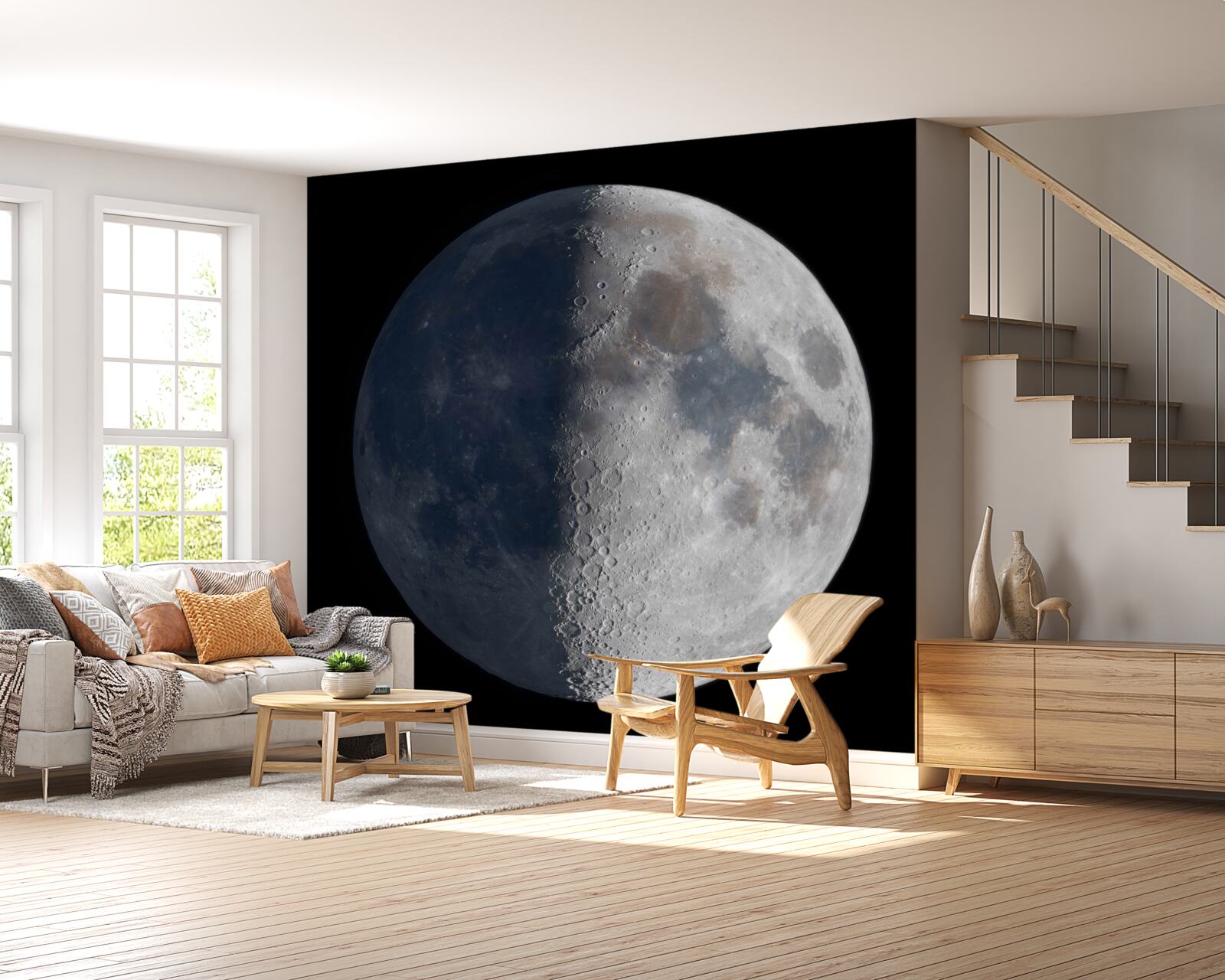 Fotobehang dagen en nachten op de maan