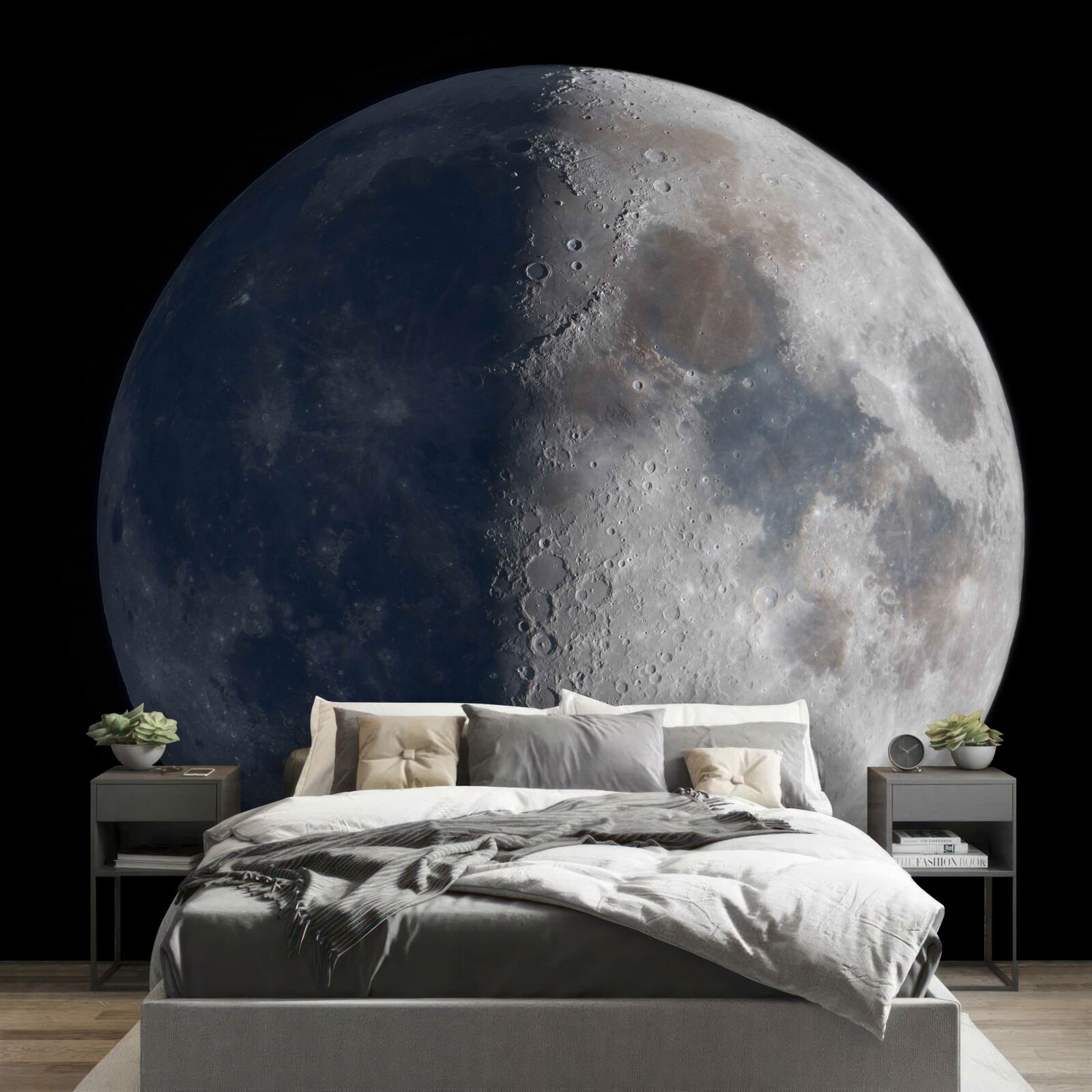Fotobehang dagen en nachten op de maan