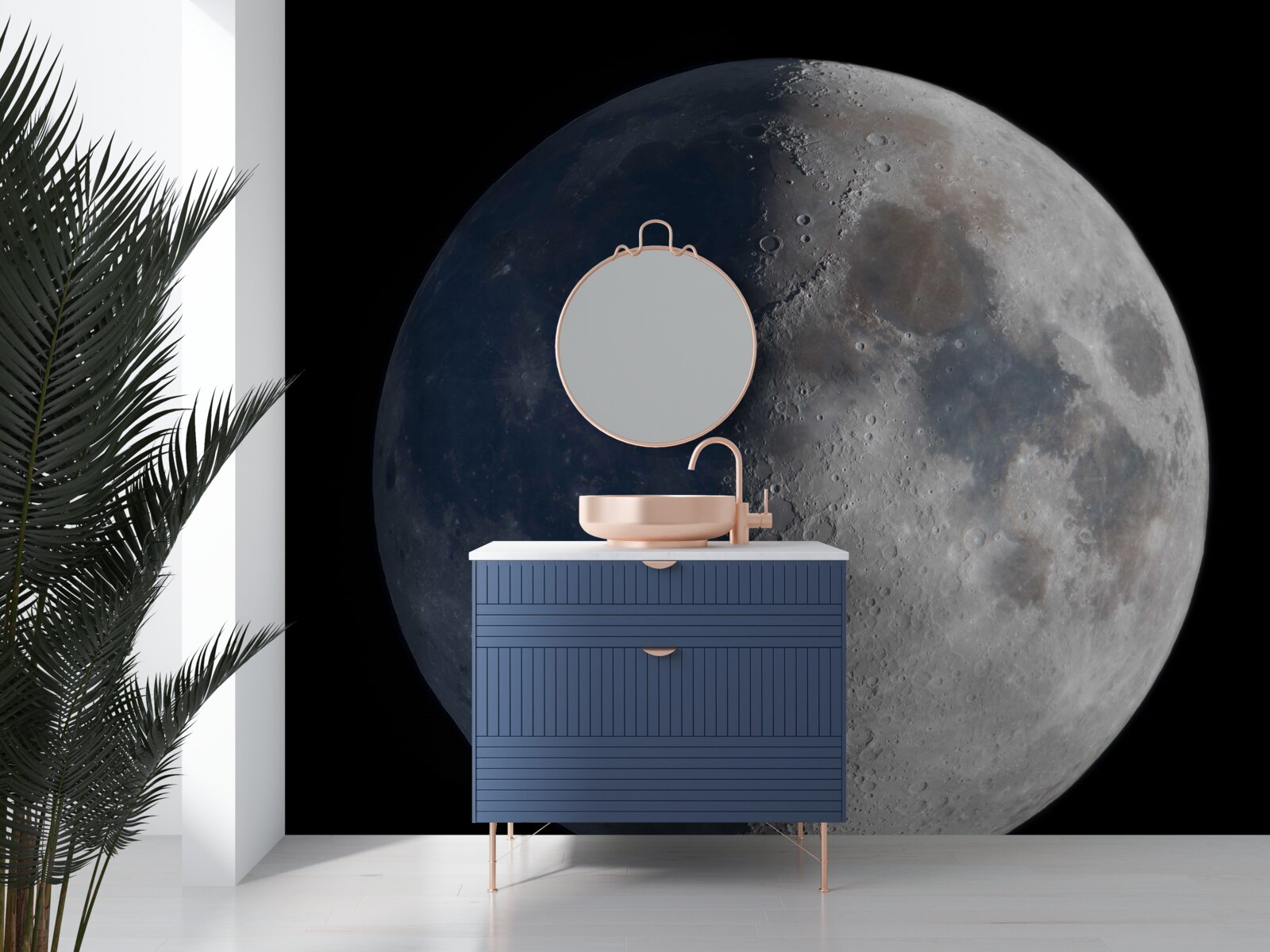 Fotobehang dagen en nachten op de maan