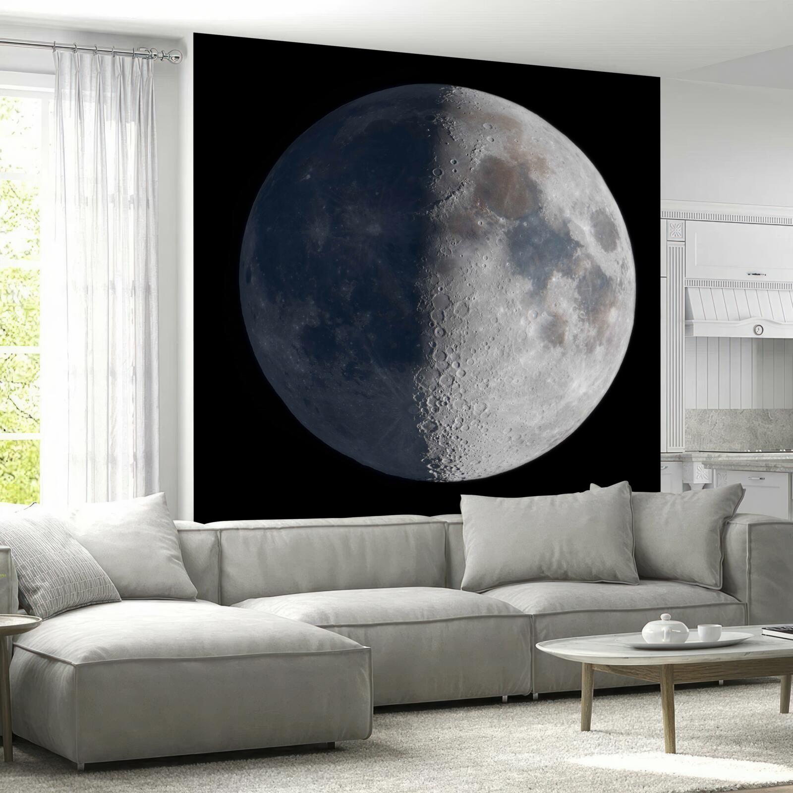 Fotobehang dagen en nachten op de maan