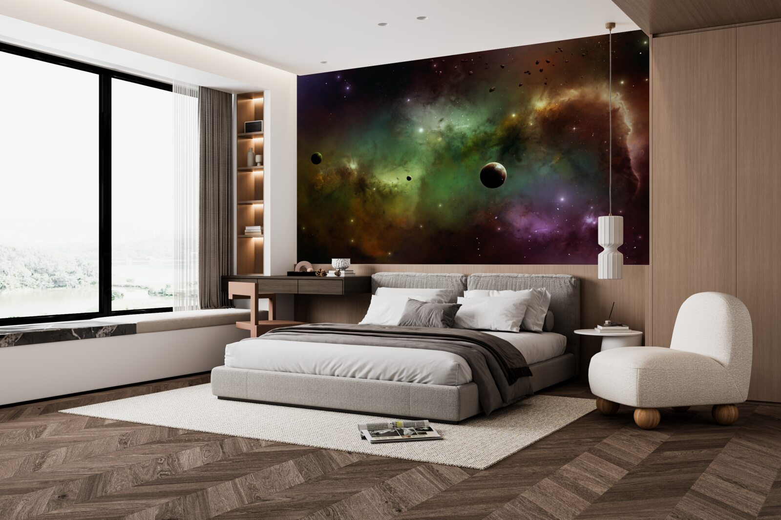 Fotobehang een uniek veelkleurig universum