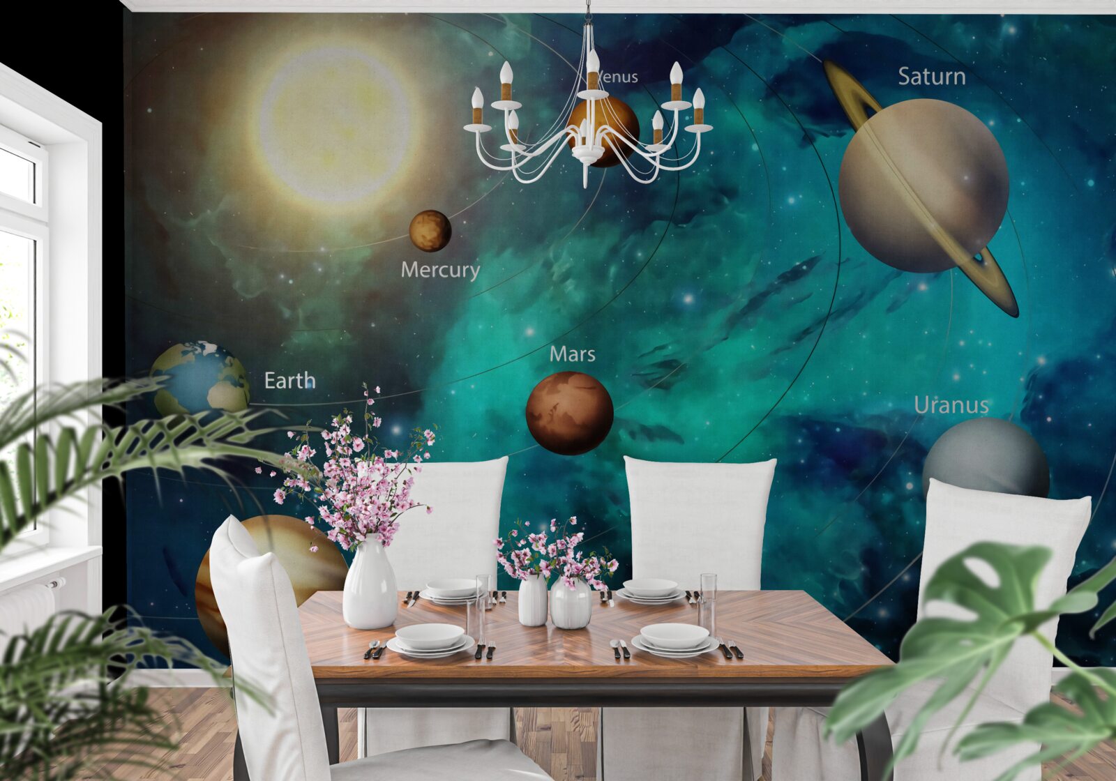 Fotobehang named planet show