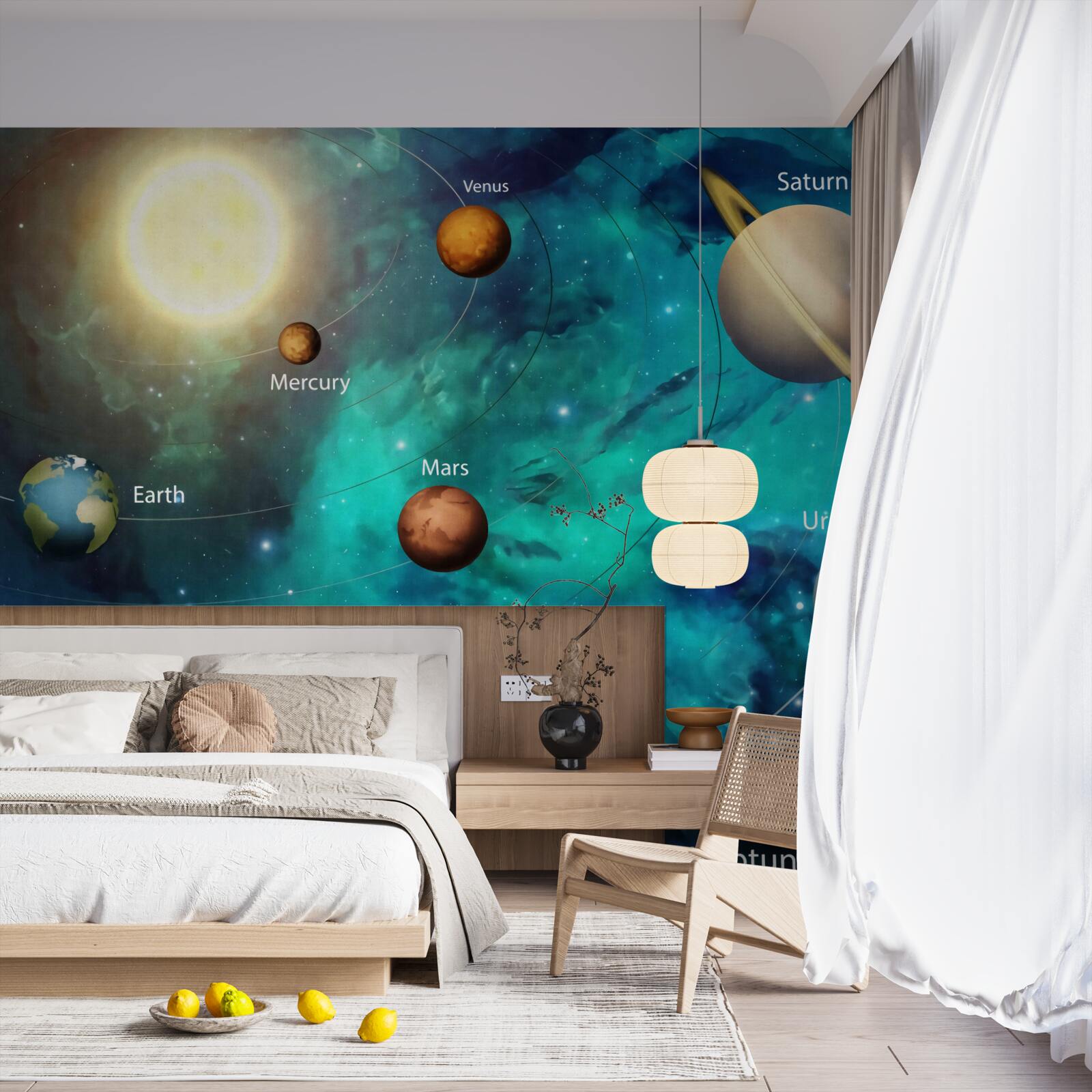 Fotobehang named planet show