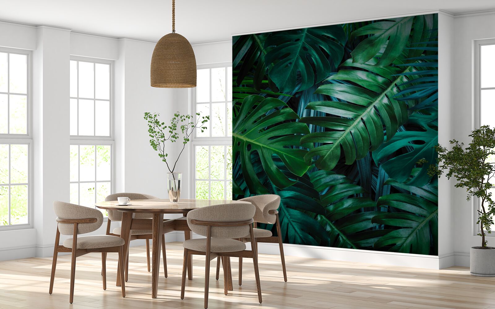 Fotobehang de intensiteit van de groentinten van het regenwoud