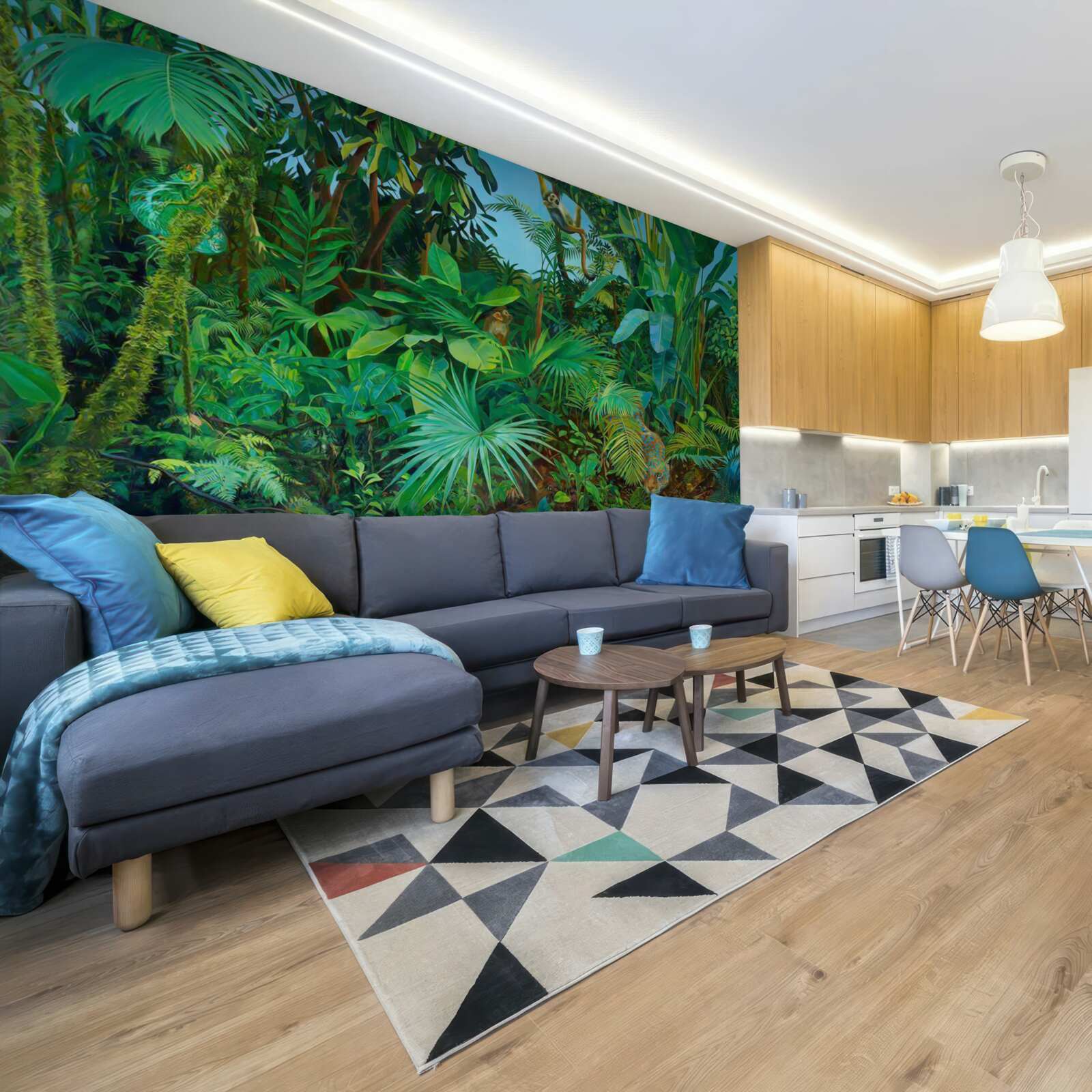 Fotobehang ondoordringbaar struikgewas van groene tropische bossen