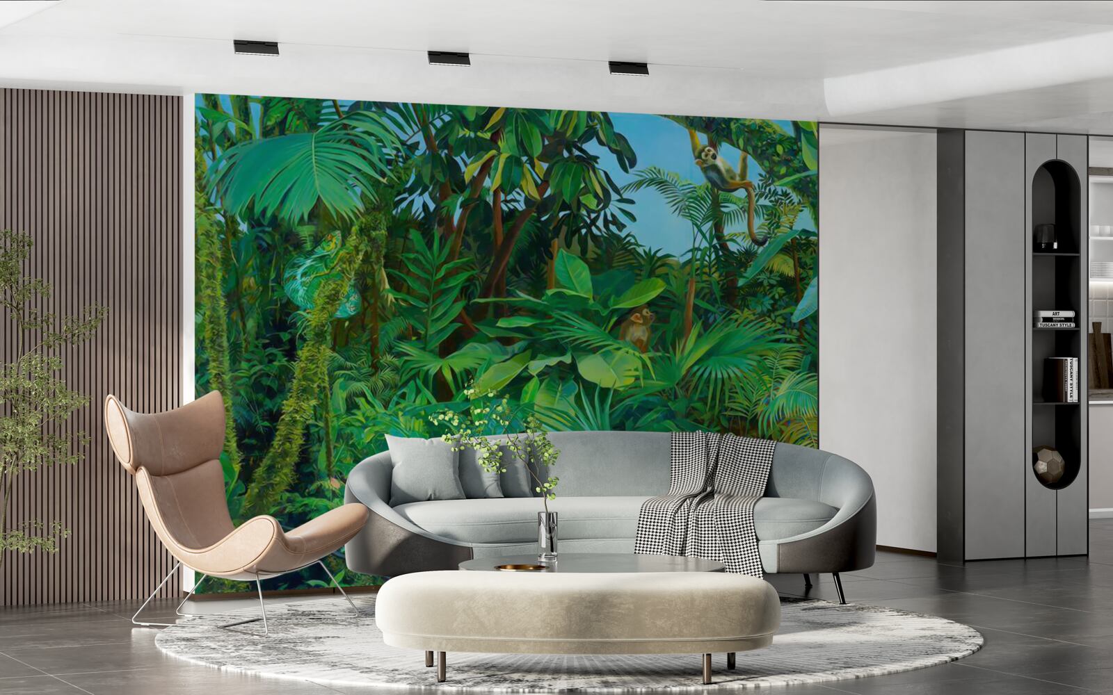 Fotobehang ondoordringbaar struikgewas van groene tropische bossen