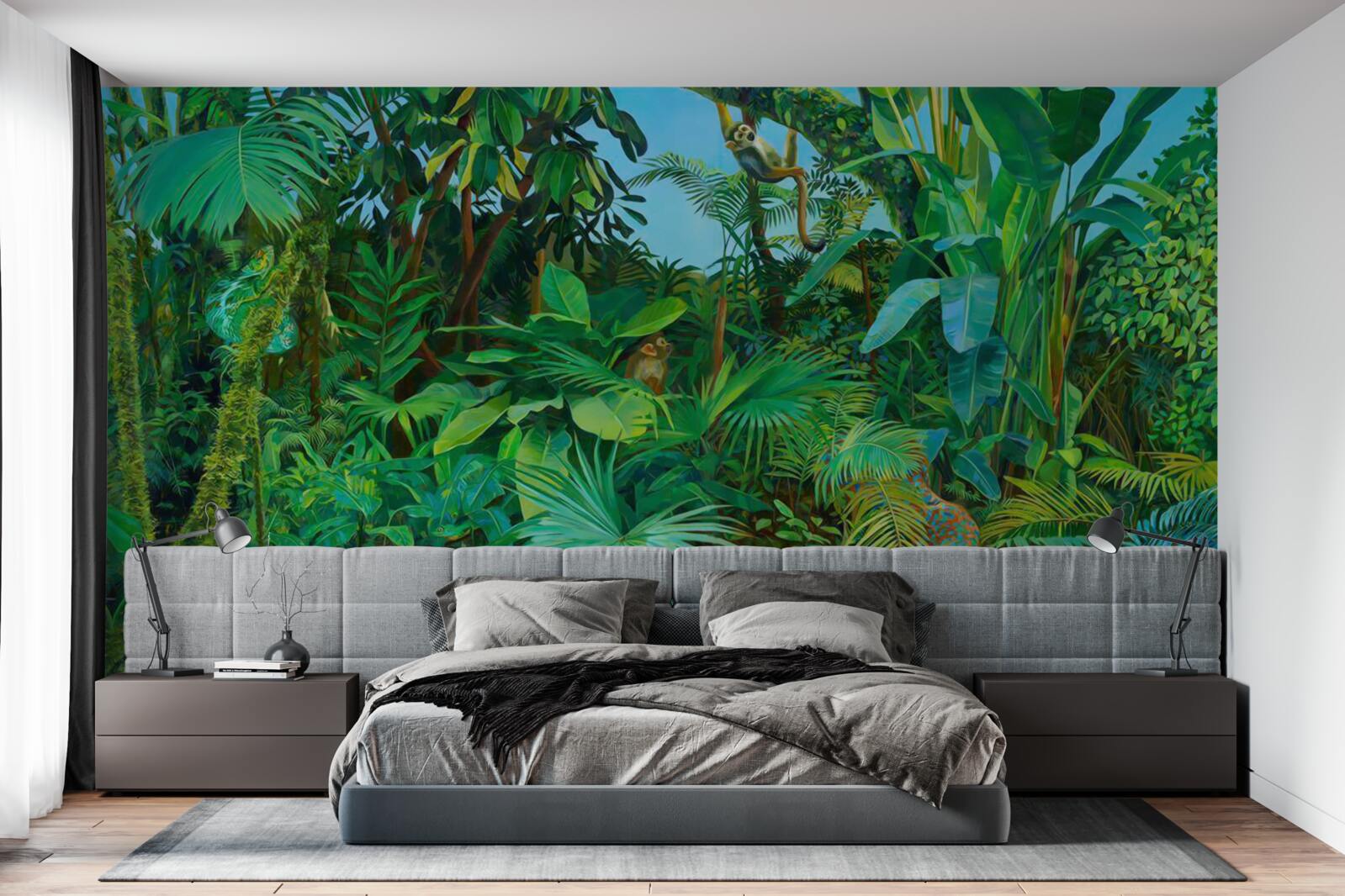 Fotobehang ondoordringbaar struikgewas van groene tropische bossen