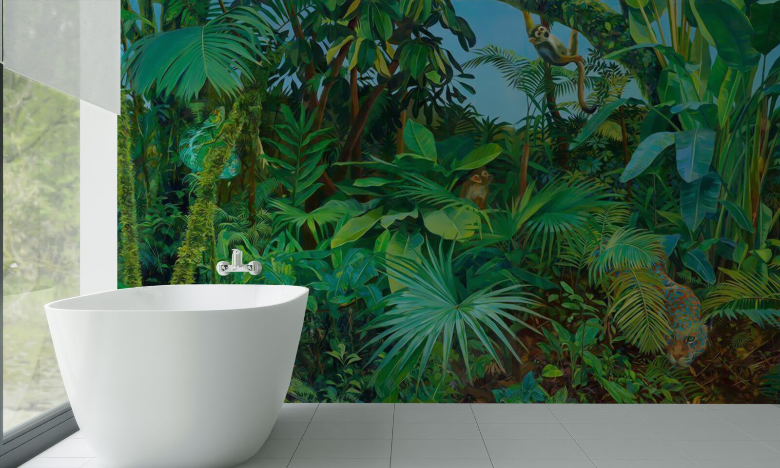 Fotobehang ondoordringbaar struikgewas van groene tropische bossen