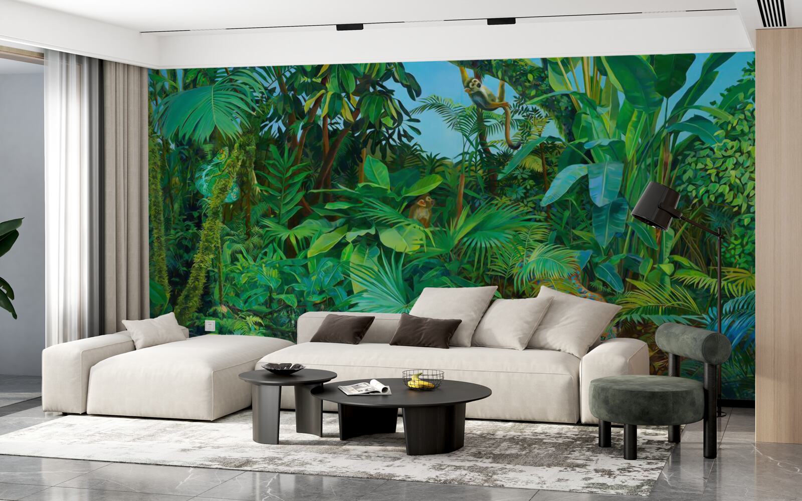 Fotobehang ondoordringbaar struikgewas van groene tropische bossen