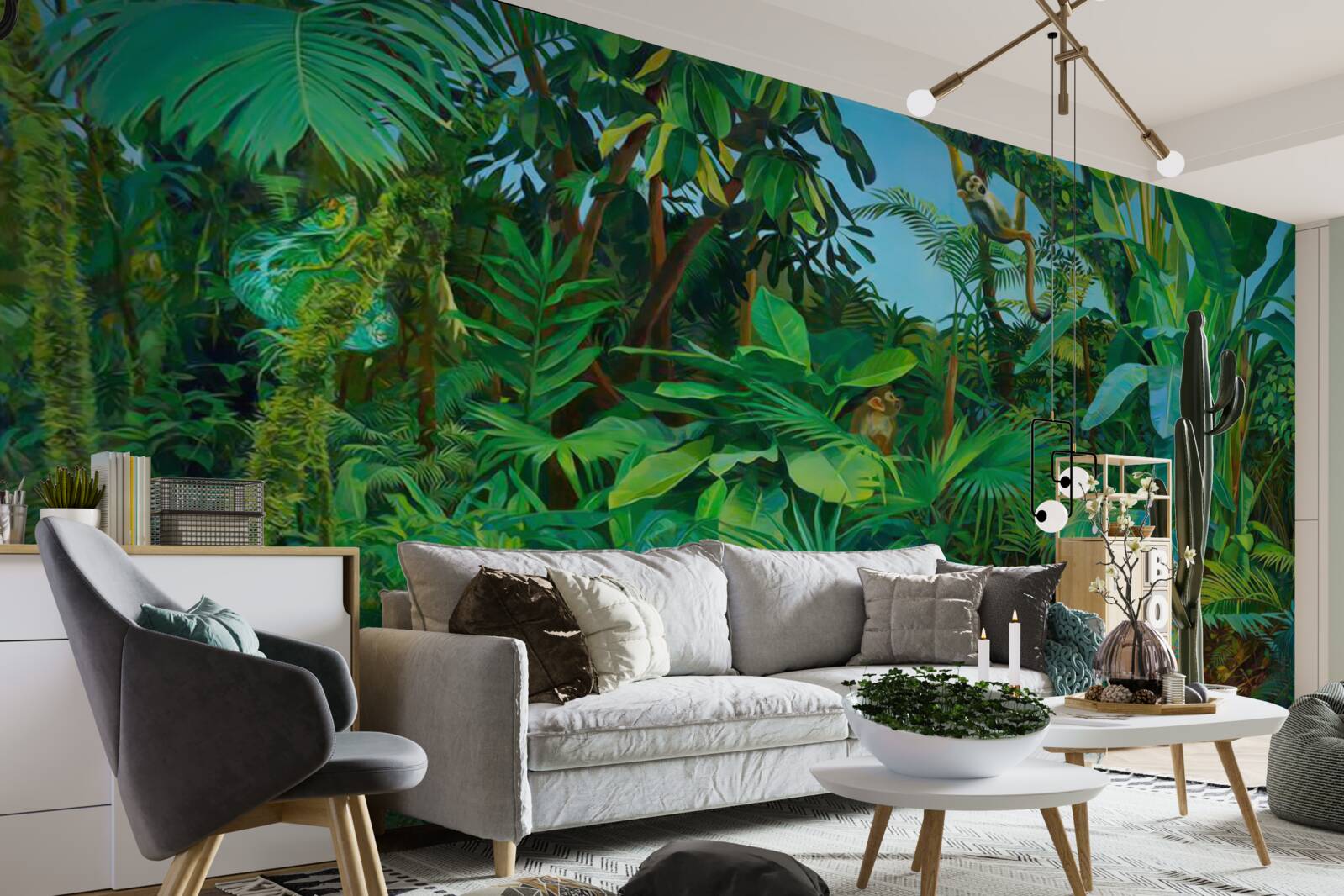 Fotobehang ondoordringbaar struikgewas van groene tropische bossen