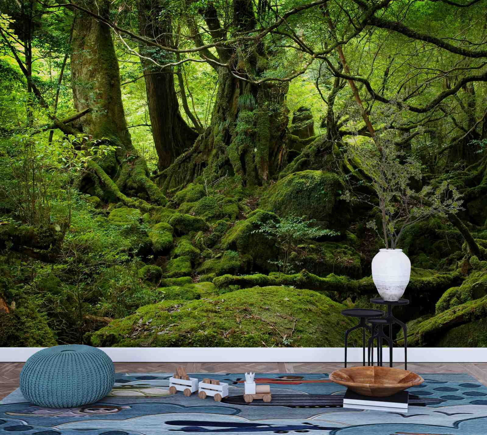 Fotobehang dicht groen bos