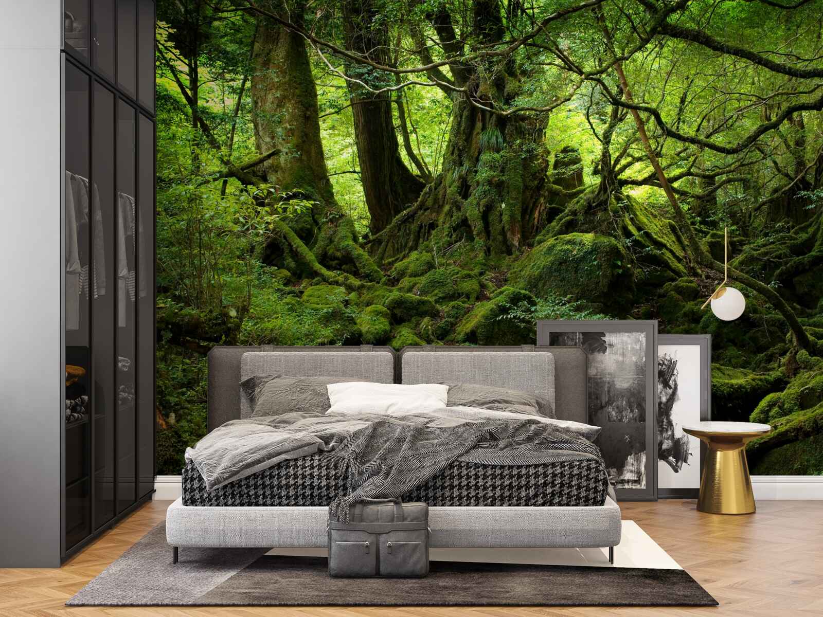 Fotobehang dicht groen bos