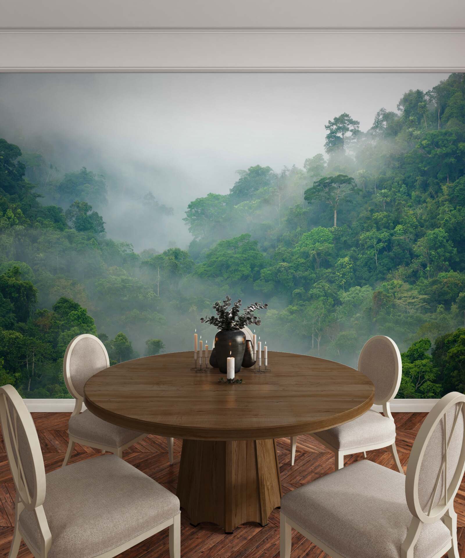 Fotobehang mist in de tropische bergen