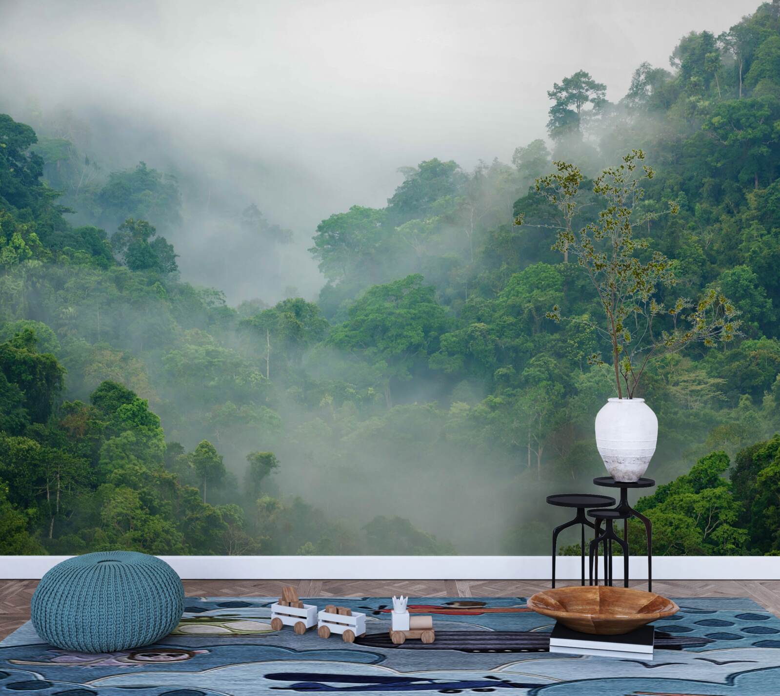 Fotobehang mist in de tropische bergen