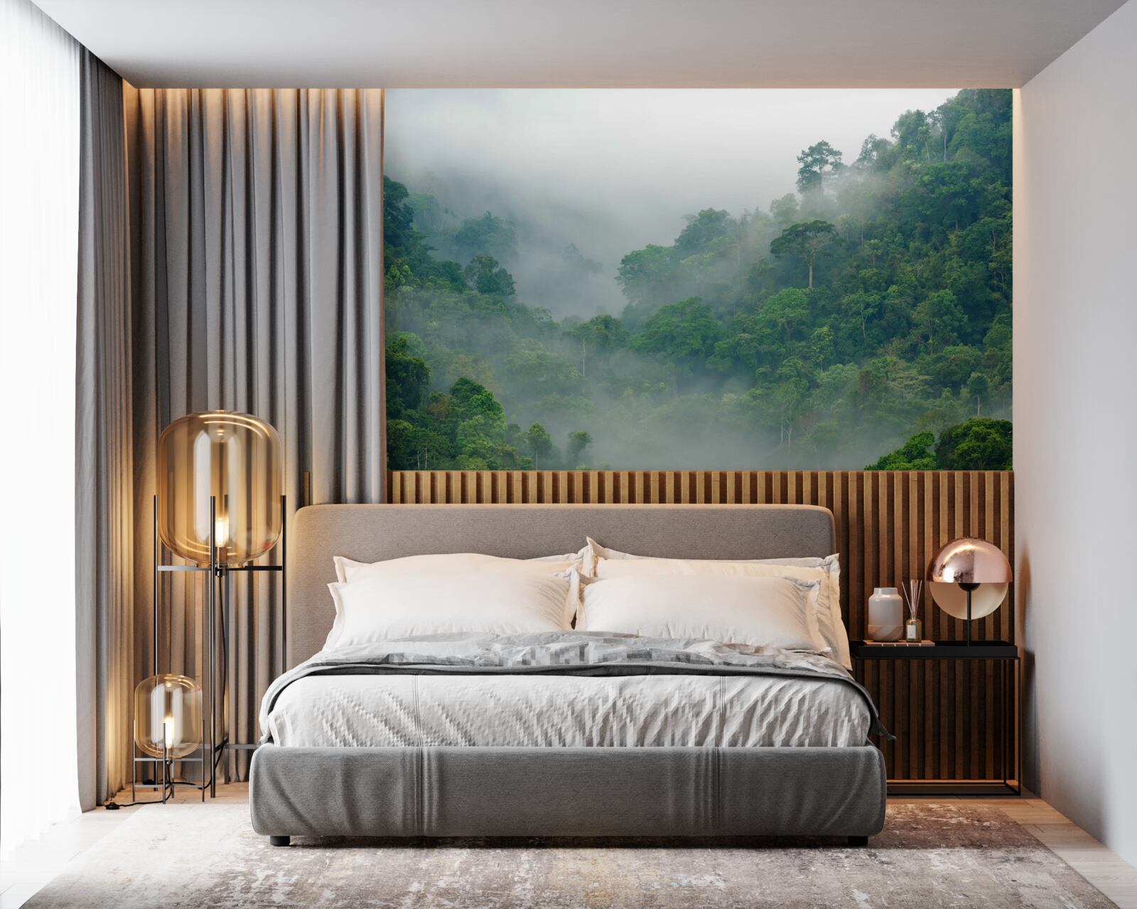 Fotobehang mist in de tropische bergen
