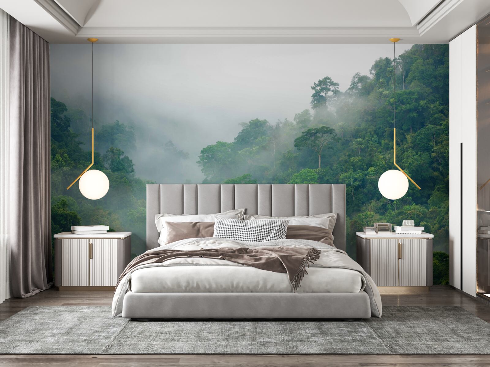 Fotobehang mist in de tropische bergen