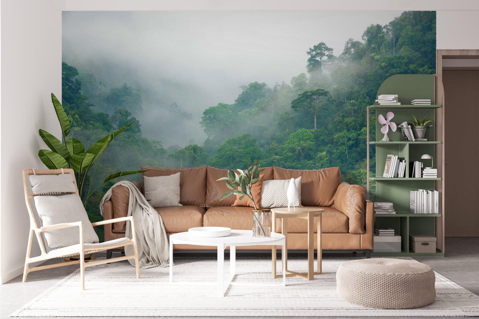 Fotobehang mist in de tropische bergen