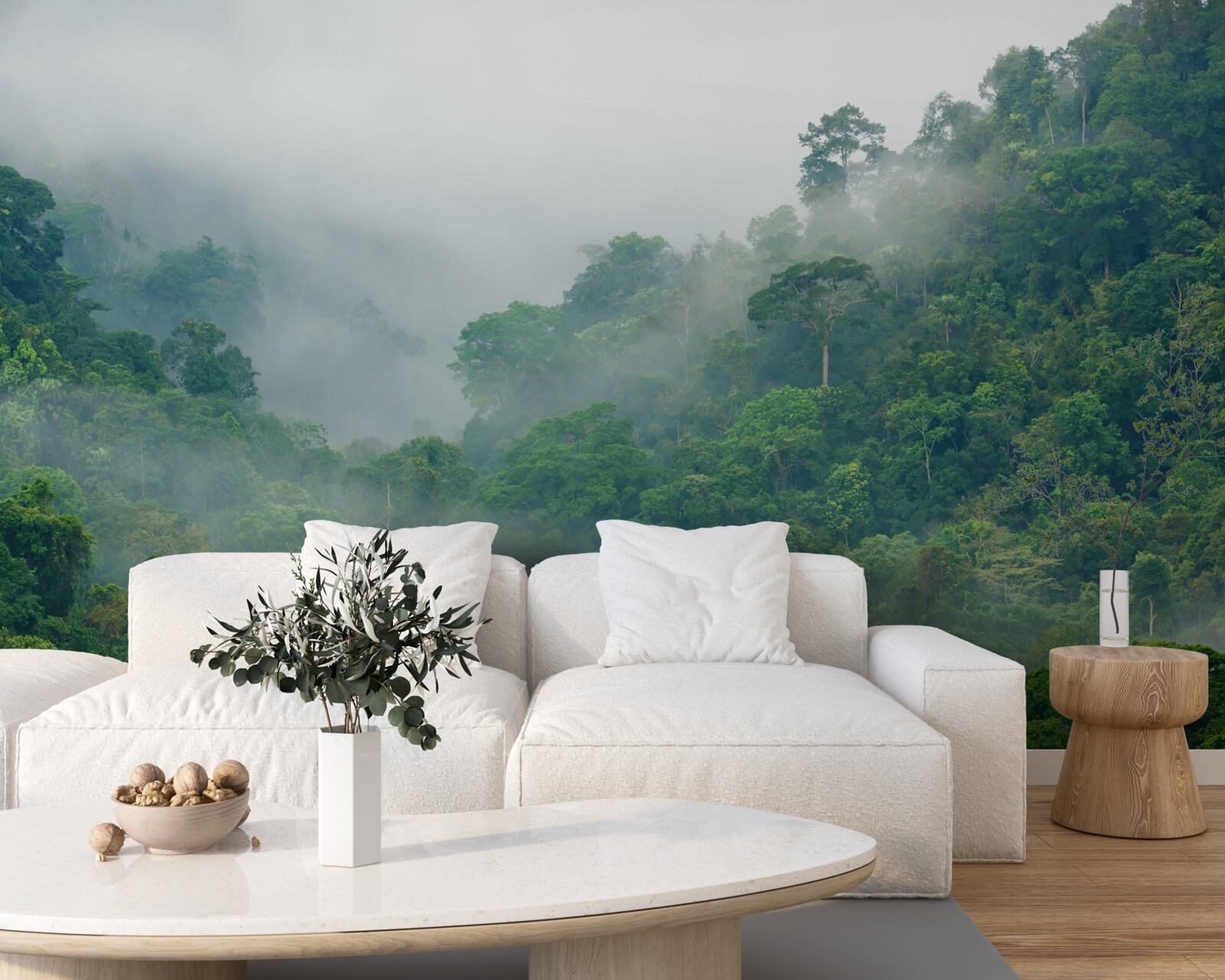 Fotobehang mist in de tropische bergen