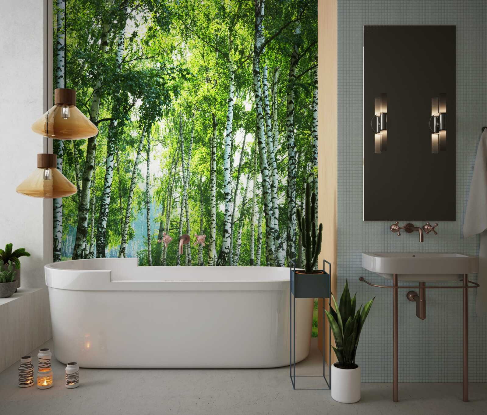 Fotobehang zomer tropische berkentocht