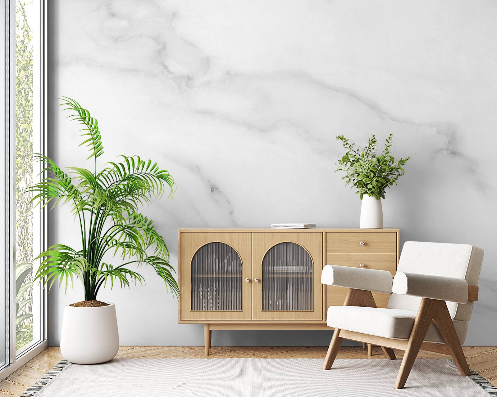 Fotobehang veegkleur, grijs