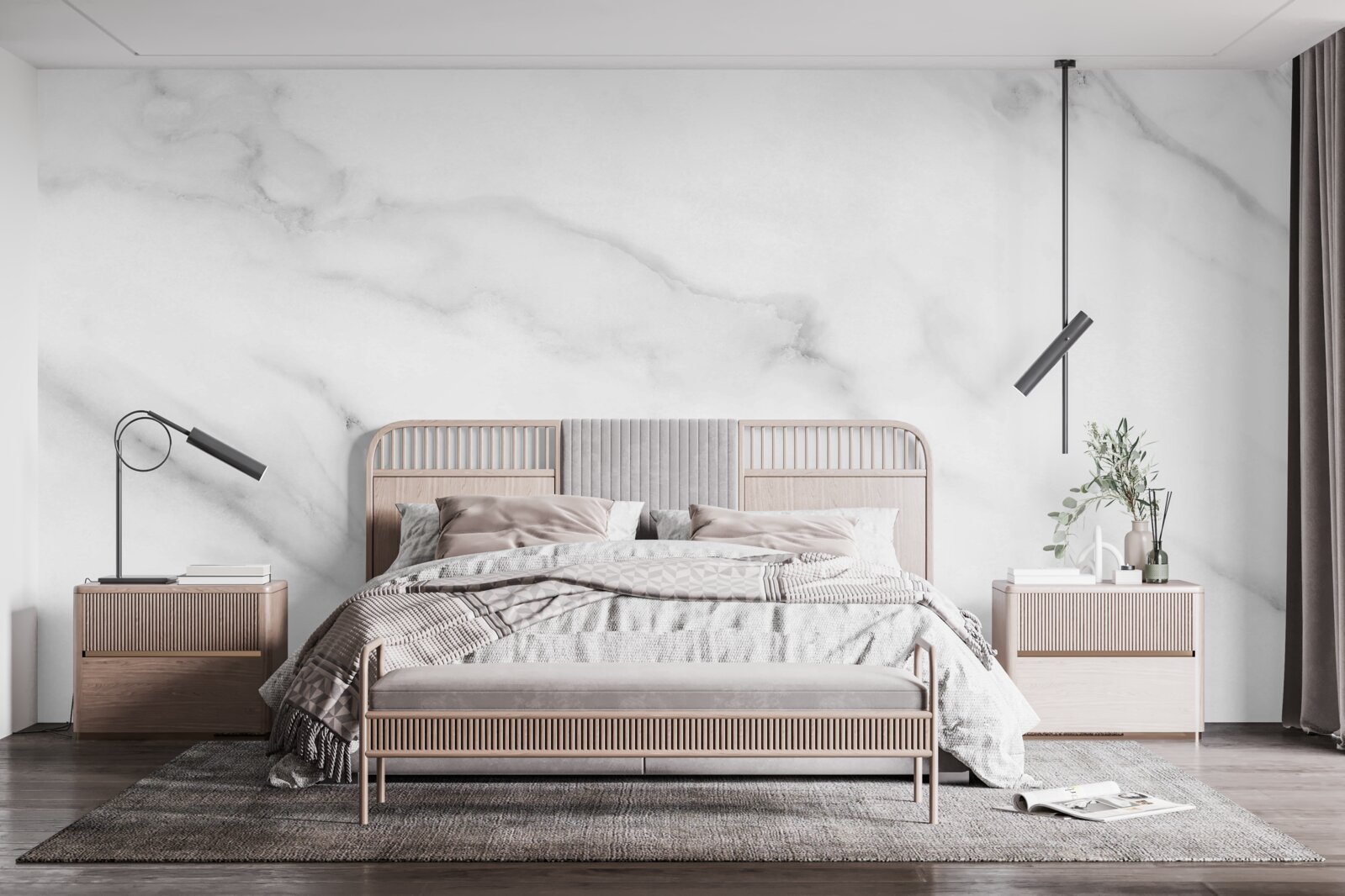 Fotobehang veegkleur, grijs