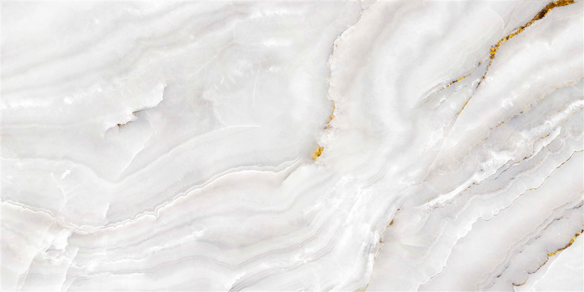 Fotobehang lichtgolven op sneeuwwit marmer