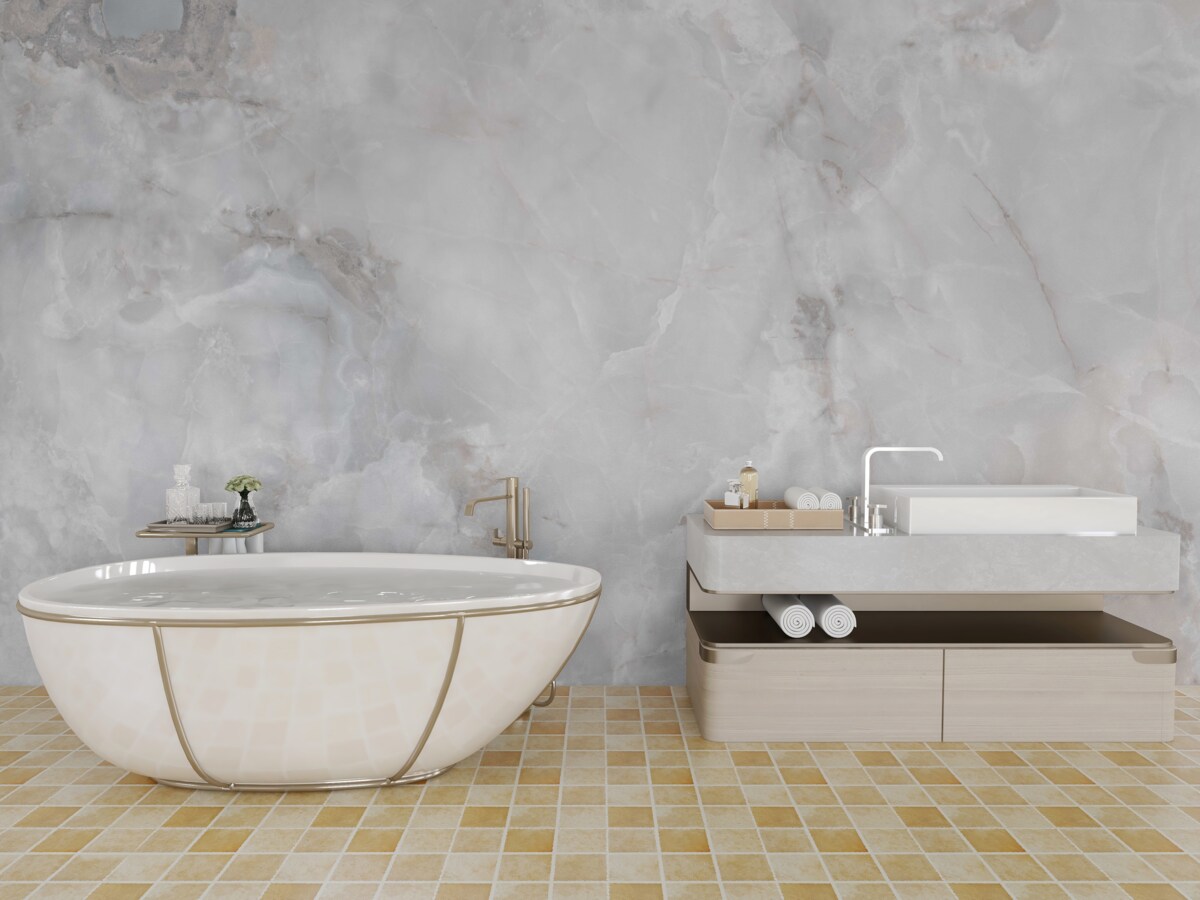 Fotobehang dichte wolken die door zonlicht worden doorbroken